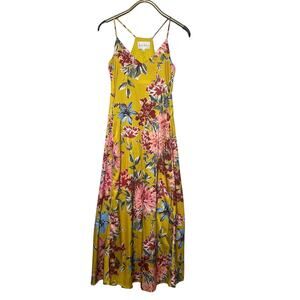 Floral Yellow Maxi Dress